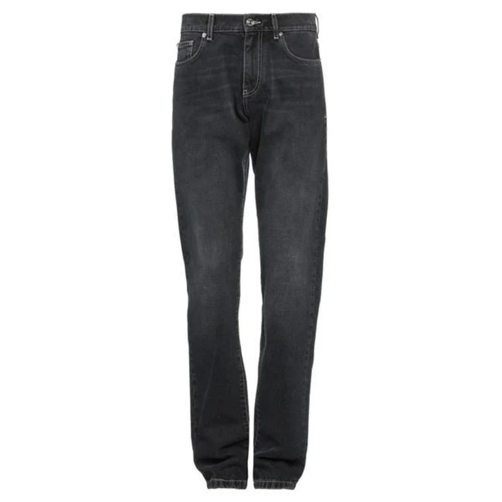 Versace Collection Mens Slim Fit Jeans Faded Black‎ Denim 34 Medusa Logo Used